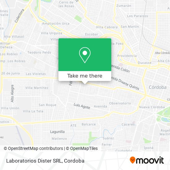 Laboratorios Dister SRL map