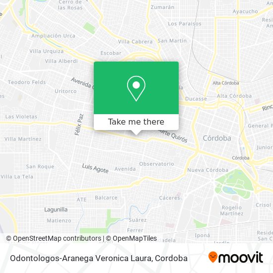 Odontologos-Aranega Veronica Laura map