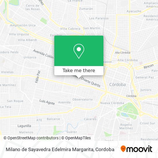 Milano de Sayavedra Edelmira Margarita map