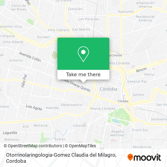 Otorrinolaringologia-Gomez Claudia del Milagro map