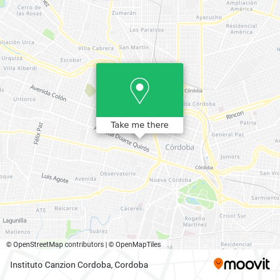Instituto Canzion Cordoba map