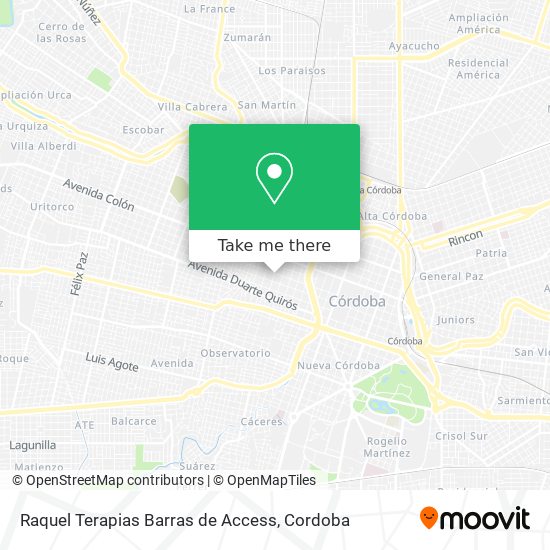 Mapa de Raquel Terapias Barras de Access