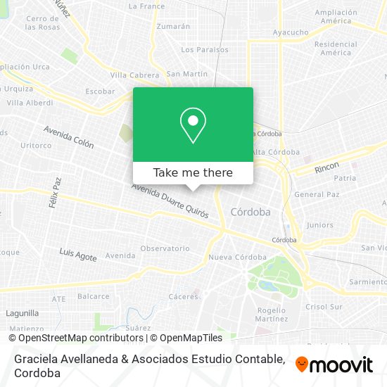 Mapa de Graciela Avellaneda & Asociados Estudio Contable