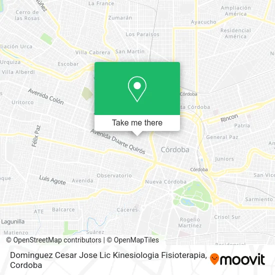 Mapa de Dominguez Cesar Jose Lic Kinesiologia Fisioterapia