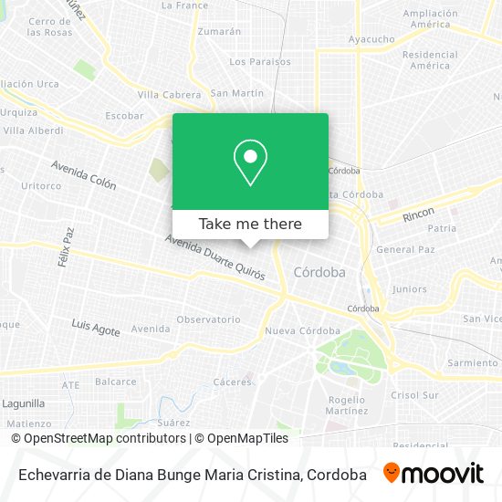 Echevarria de Diana Bunge Maria Cristina map