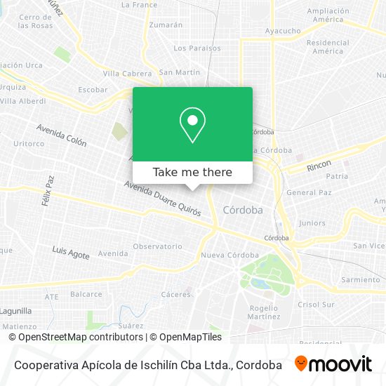 Cooperativa Apícola de Ischilín Cba Ltda. map