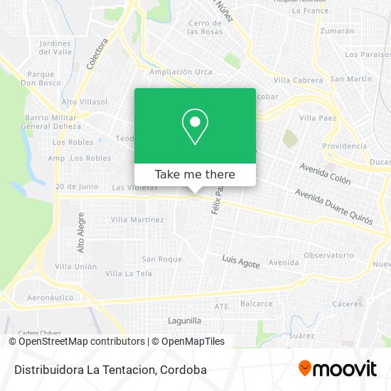 Mapa de Distribuidora La Tentacion