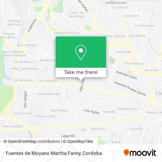 Mapa de Fuentes de Moyano Martha Fanny