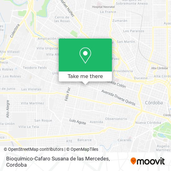Bioquímico-Cafaro Susana de las Mercedes map