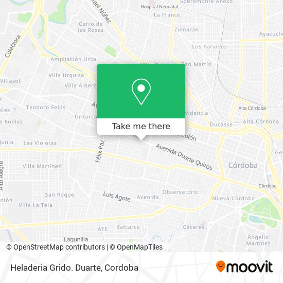 Heladeria Grido. Duarte map