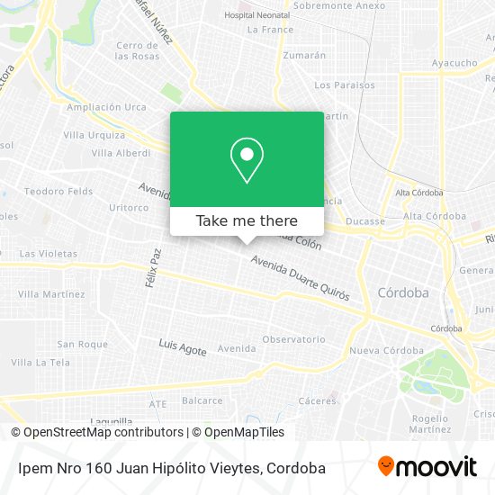 Mapa de Ipem Nro 160 Juan Hipólito Vieytes