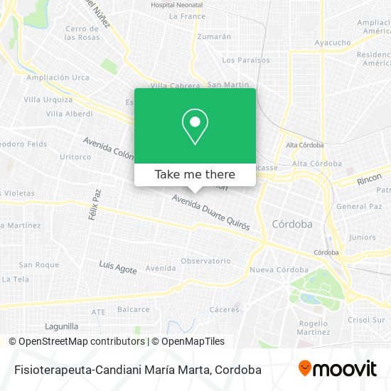 Mapa de Fisioterapeuta-Candiani María Marta