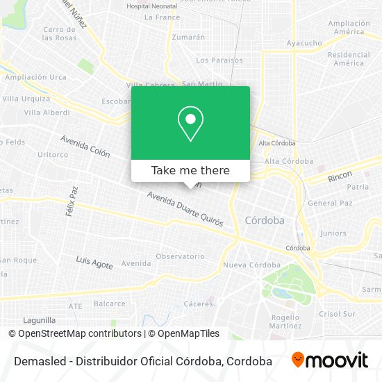 Demasled - Distribuidor Oficial Córdoba map