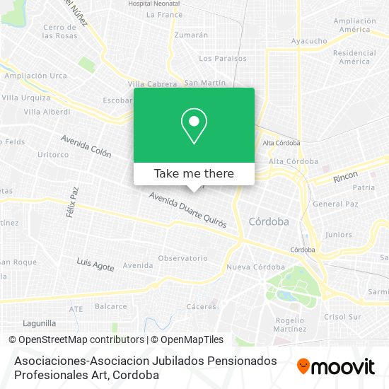Mapa de Asociaciones-Asociacion Jubilados Pensionados Profesionales Art
