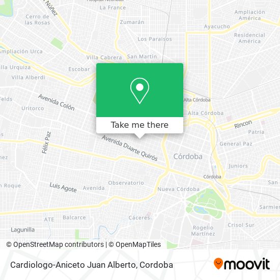 Mapa de Cardiologo-Aniceto Juan Alberto
