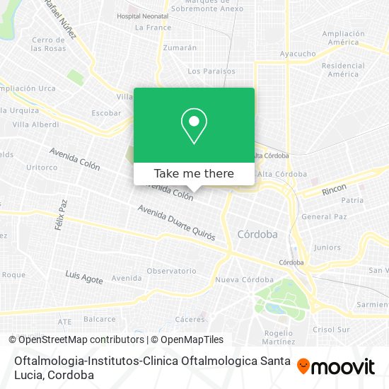 Oftalmologia-Institutos-Clinica Oftalmologica Santa Lucia map