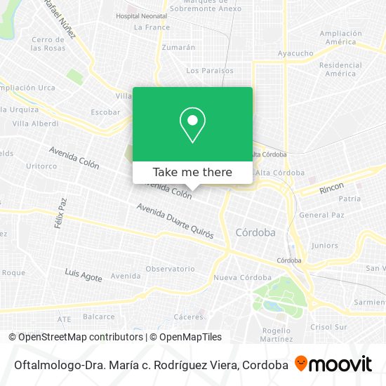 Mapa de Oftalmologo-Dra. María c. Rodríguez Viera