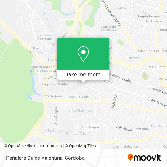 Pañalera Dulce Valentina map