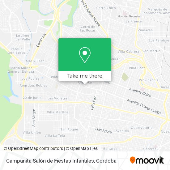 Campanita Salón de Fiestas Infantiles map