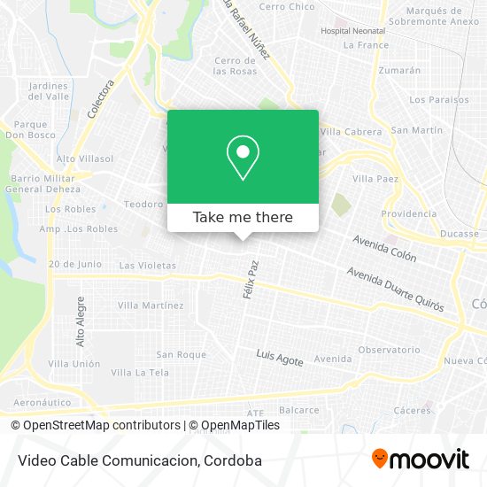 Video Cable Comunicacion map