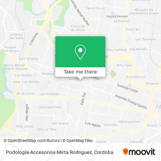 Podologia-Accesorios-Mirta Rodriguez map
