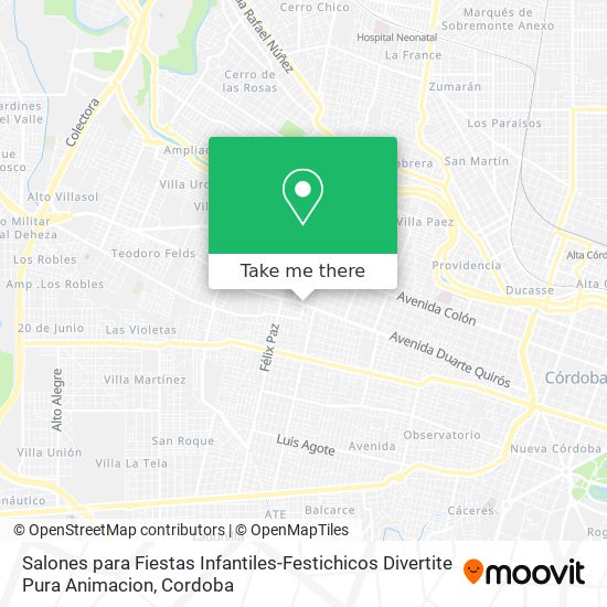 Mapa de Salones para Fiestas Infantiles-Festichicos Divertite Pura Animacion