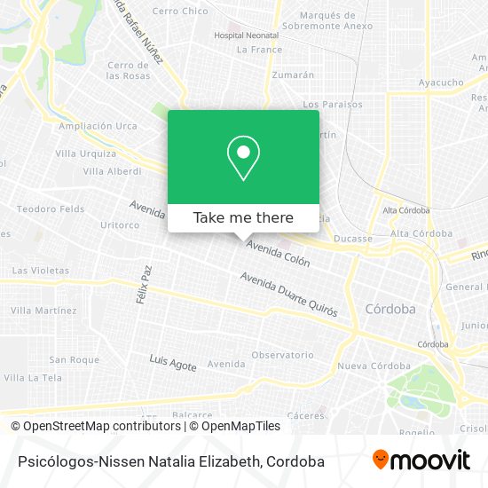 Psicólogos-Nissen Natalia Elizabeth map