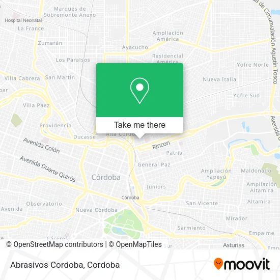 Mapa de Abrasivos Cordoba