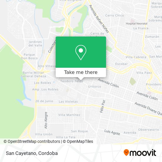 Mapa de San Cayetano