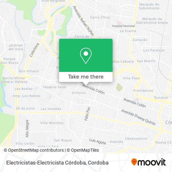 Electricistas-Electricista Córdoba map