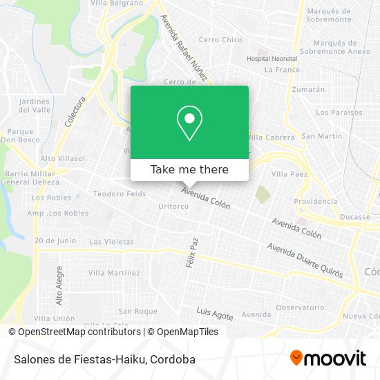 Mapa de Salones de Fiestas-Haiku