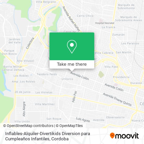 Inflables-Alquiler-Divertikids Diversion para Cumpleaños Infantiles map