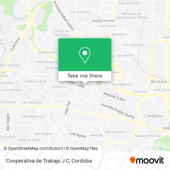 Cooperativa de Trabajo J C map
