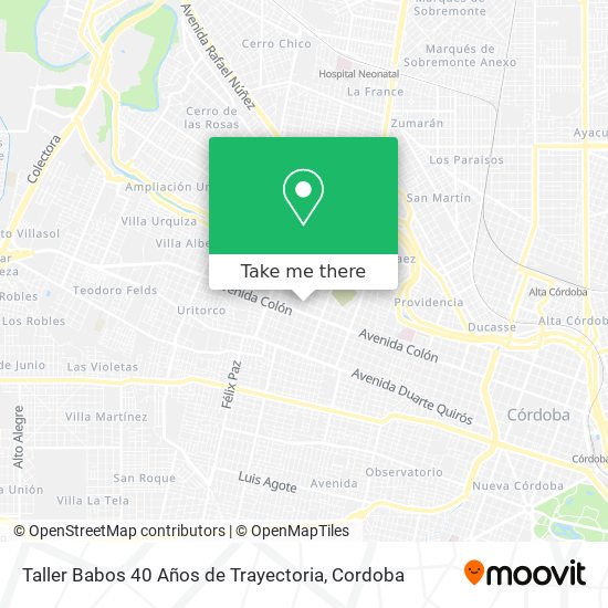 Taller Babos 40 Años de Trayectoria map