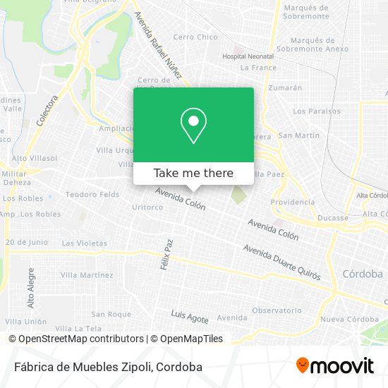 Fábrica de Muebles Zipoli map