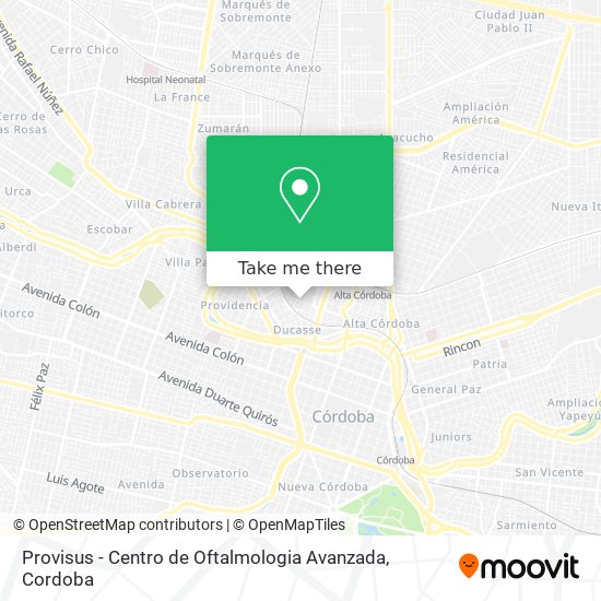 Provisus - Centro de Oftalmologia Avanzada map