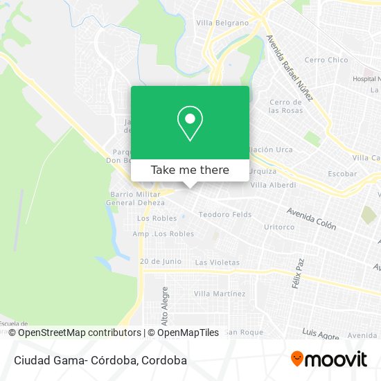 Mapa de Ciudad Gama- Córdoba