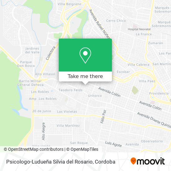 Mapa de Psicologo-Ludueña Silvia del Rosario