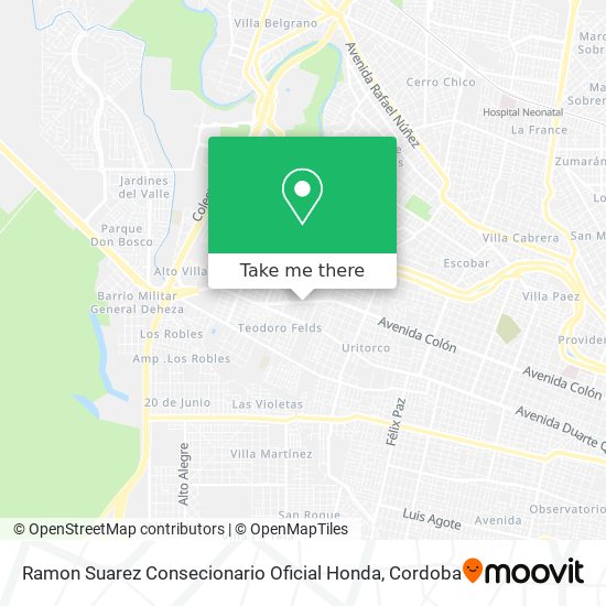 Mapa de Ramon Suarez Consecionario Oficial Honda