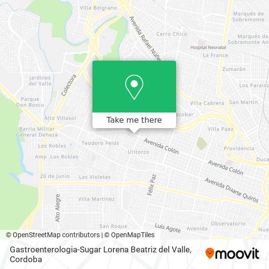 Gastroenterologia-Sugar Lorena Beatriz del Valle map