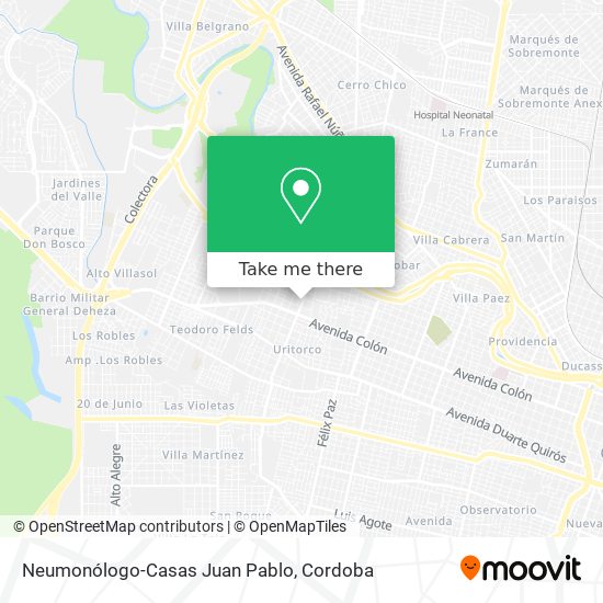 Mapa de Neumonólogo-Casas Juan Pablo