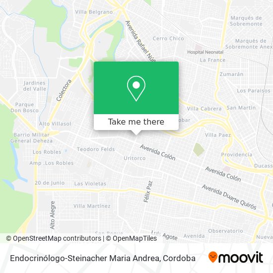 Mapa de Endocrinólogo-Steinacher Maria Andrea
