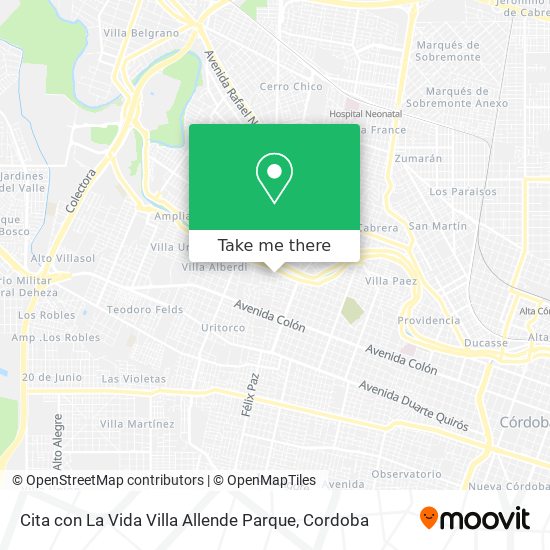 Cita con La Vida Villa Allende Parque map