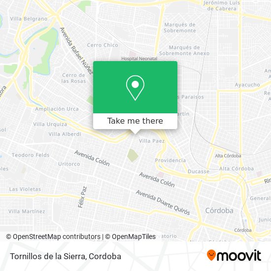 Tornillos de la Sierra map