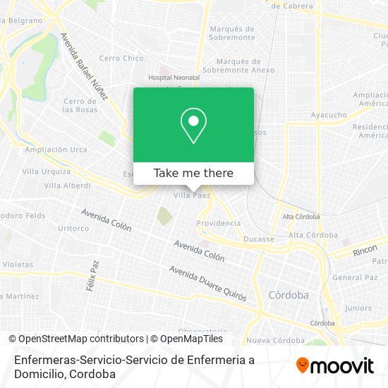 Enfermeras-Servicio-Servicio de Enfermeria a Domicilio map