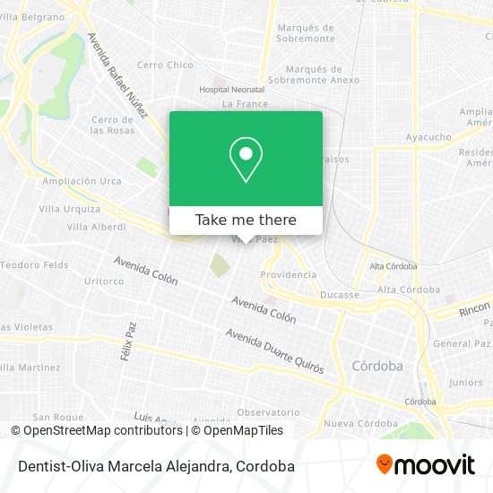 Dentist-Oliva Marcela Alejandra map