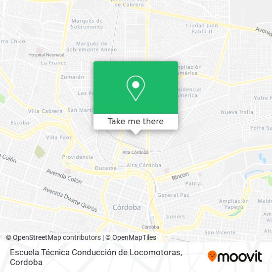 Escuela Técnica Conducción de Locomotoras map