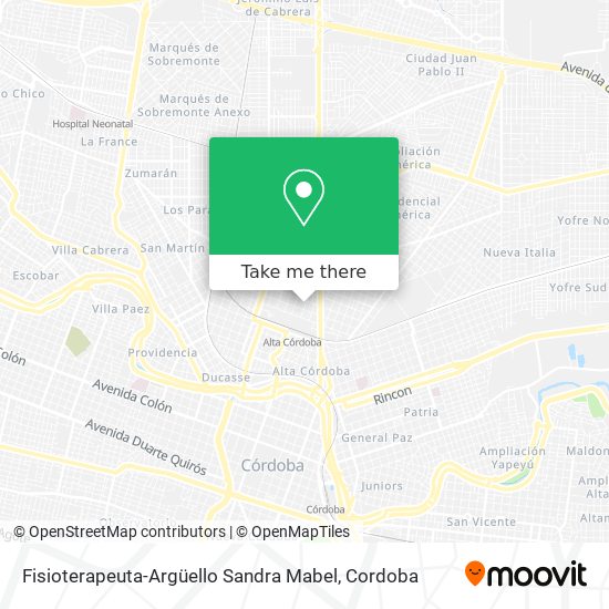 Fisioterapeuta-Argüello Sandra Mabel map