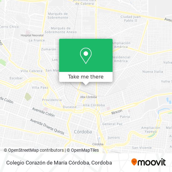 Colegio Corazón de María Córdoba map