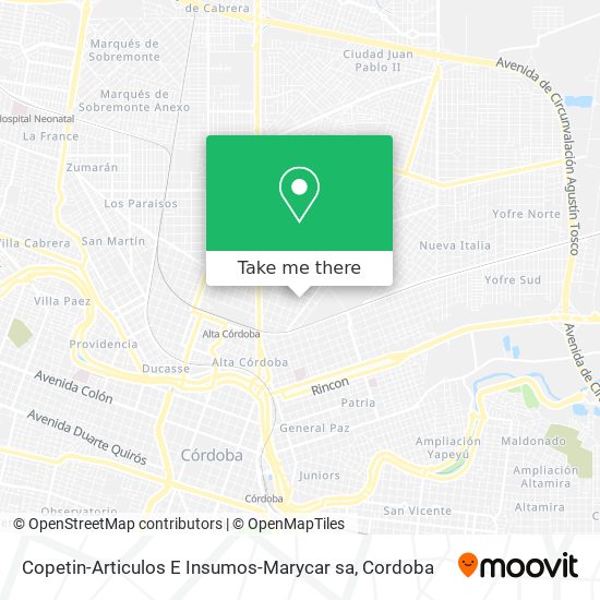 Mapa de Copetin-Articulos E Insumos-Marycar sa
